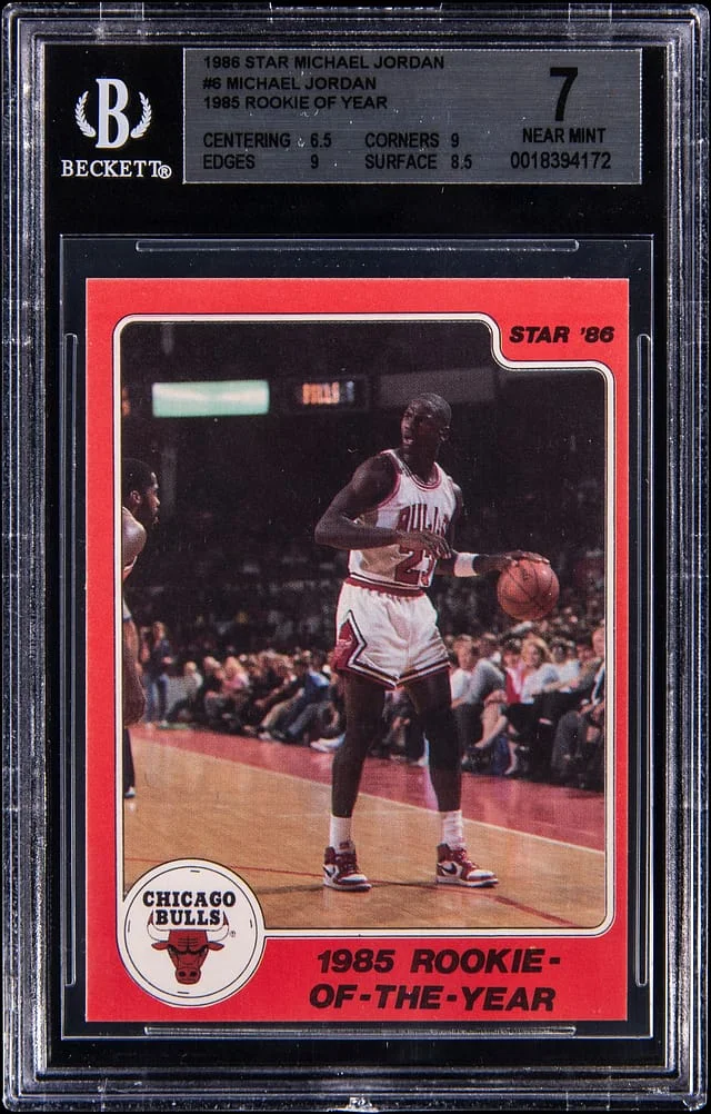 1986 Star Michael Jordan 1985 Of The Year Michael Jordan #6 card image