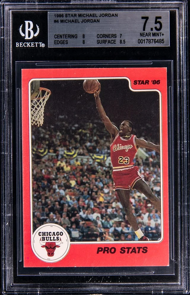1986 Star Michael Jordan #4 card image