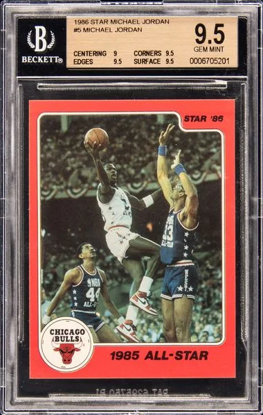 1986 Star Michael Jordan #5 card image