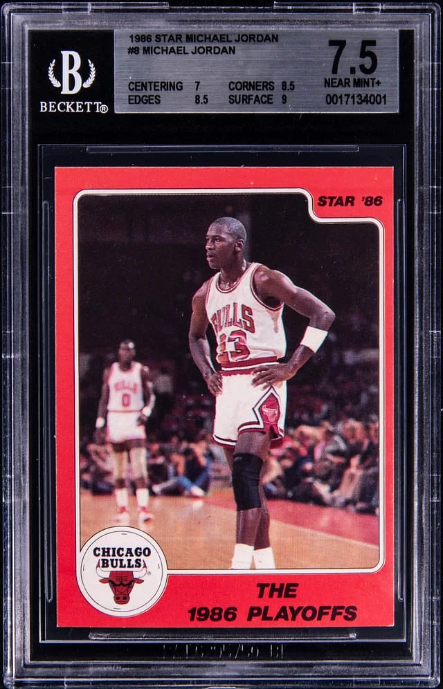 1986 Star Michael Jordan #8 card image