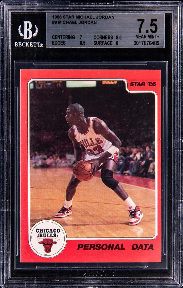1986 Star Michael Jordan #9 card image