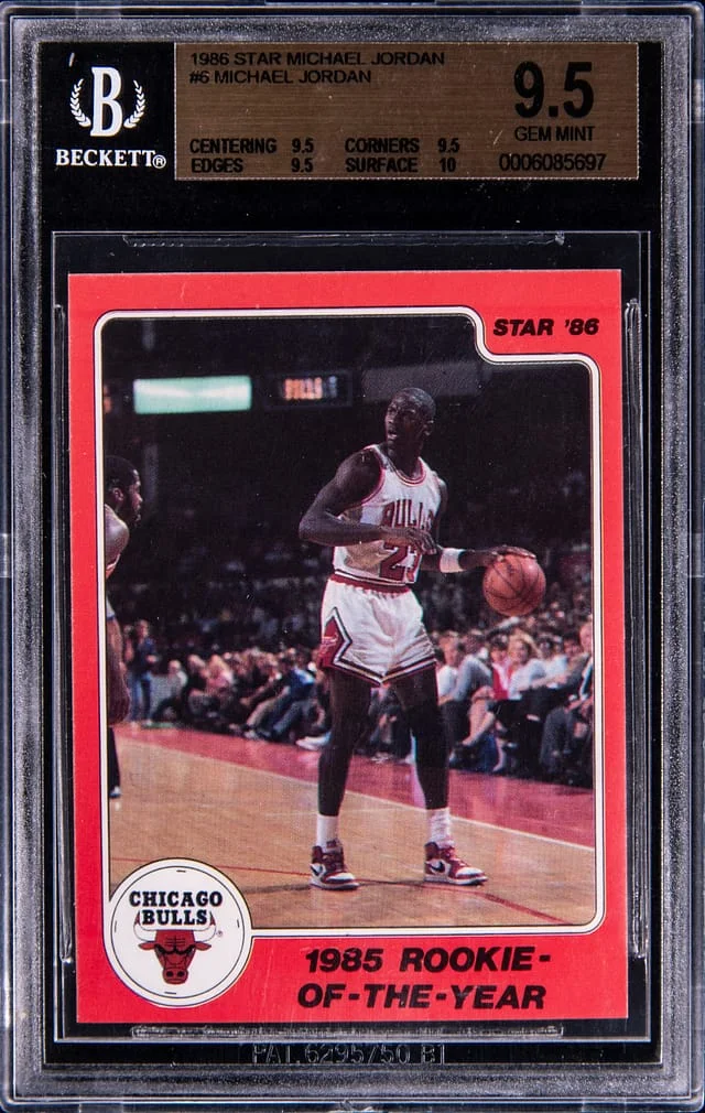 1986 Star Michael Jordan Michael Jordan 1985 -of-the-Year #6 card image
