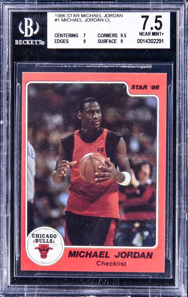 1986 Star Michael Jordan Michael Jordan/Checklist #1 card image