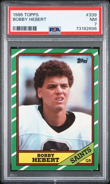 1986 Topps Bobby Hebert #339 card image