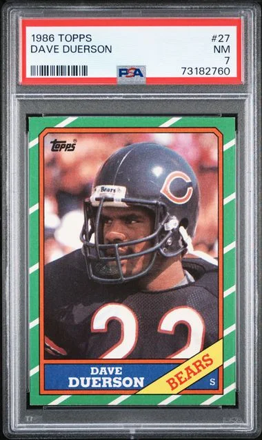 1986 Topps Dave Duerson #27 card image