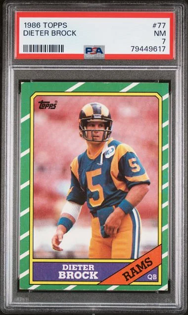 1986 Topps Dieter Brock #77 card image