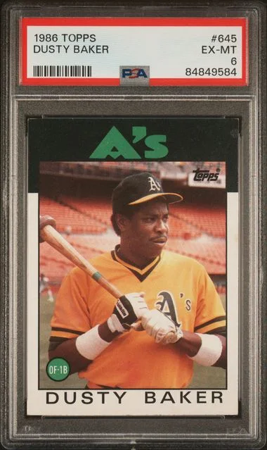 1986 Topps Dusty Baker #645 card image