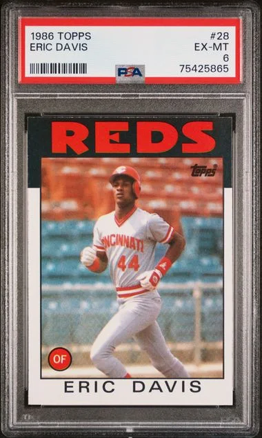 1986 Topps Eric Davis #28 card image