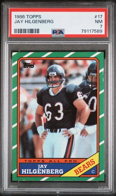 1986 Topps Jay Hilgenberg #17 card image