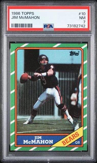1986 Topps Jim McMahon #10 card image