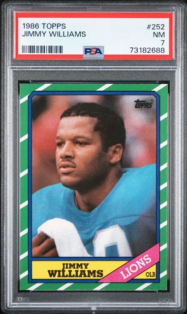 1986 Topps Jimmy Williams #252 card image