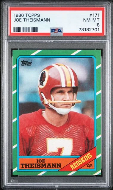 1986 Topps Joe Theismann #171 card image
