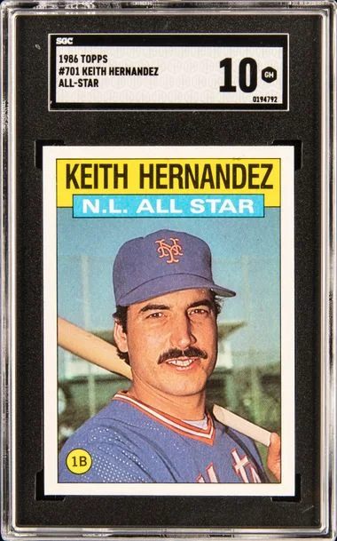1986 Topps Keith Hernandez All-Star #701 card image