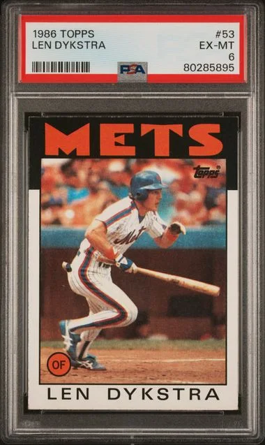 1986 Topps Len Dykstra #53 card image