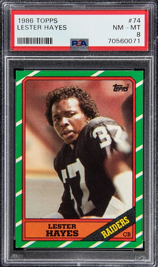 1986 Topps Lester Hayes #74 card image