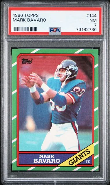 1986 Topps Mark Bavaro #144 card image