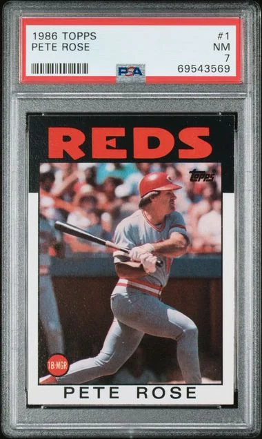 1986 Topps Pete Rose #1 card image