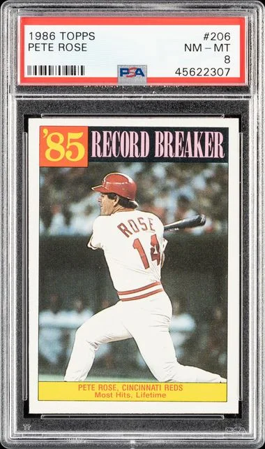 1986 Topps Pete Rose #206 card image
