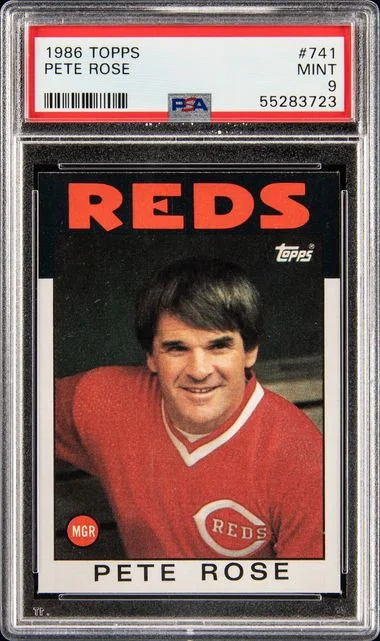 1986 Topps Pete Rose #741 card image