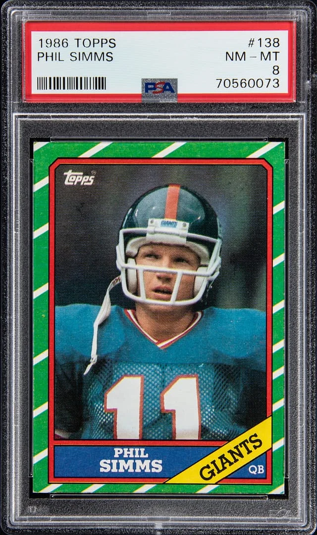 1986 Topps Phil Simms #138 card image