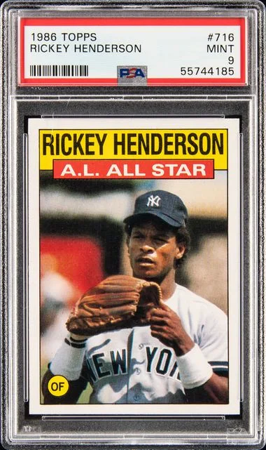 1986 Topps Rickey Henderson #716 card image