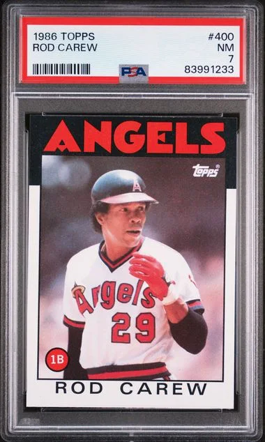 1986 Topps Rod Carew #400 card image