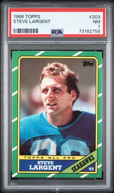 1986 Topps Steve Largent #203 card image