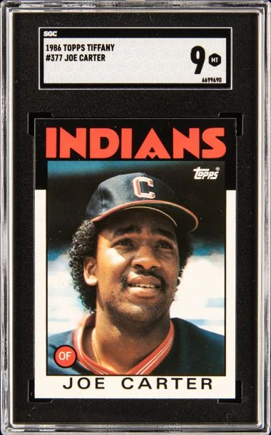 1986 Topps Tiffany Joe Carter #377 card image