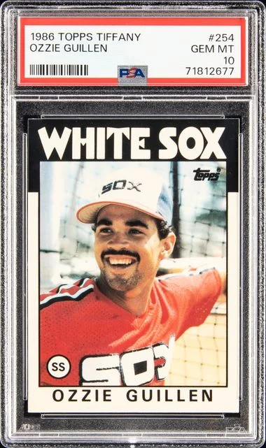 1986 Topps Tiffany Ozzie Guillen #254 card image