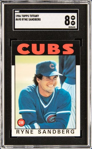 1986 Topps Tiffany Ryne Sandberg #690 card image