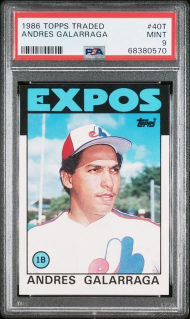 1986 Topps Traded Andres Galarraga #40T card image
