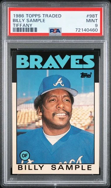1986 Topps Traded Billy Sample Tiffany #98T card image
