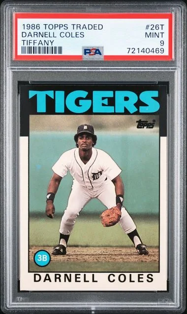 1986 Topps Traded Darnell Coles Tiffany #26T card image