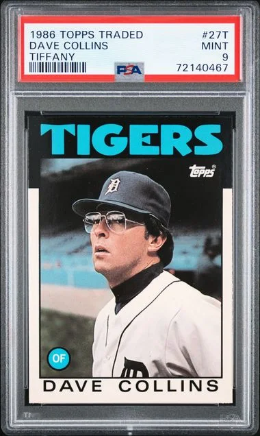 1986 Topps Traded Dave Collins Tiffany #27T card image