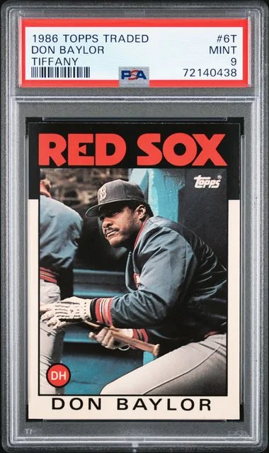 1986 Topps Traded Don Baylor Tiffany #6T card image