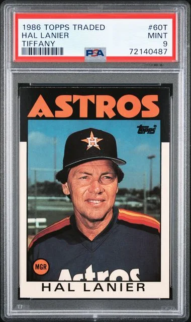 1986 Topps Traded Hal Lanier Tiffany #60T card image
