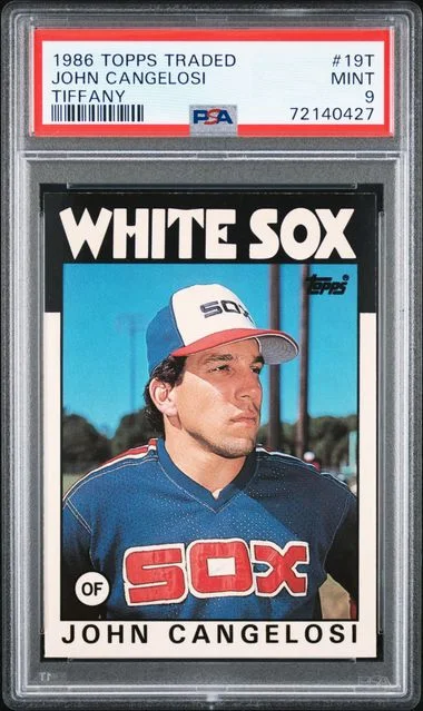 1986 Topps Traded John Cangelosi Tiffany #19T card image