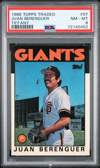 1986 Topps Traded Juan Berenguer Tiffany #9T card image