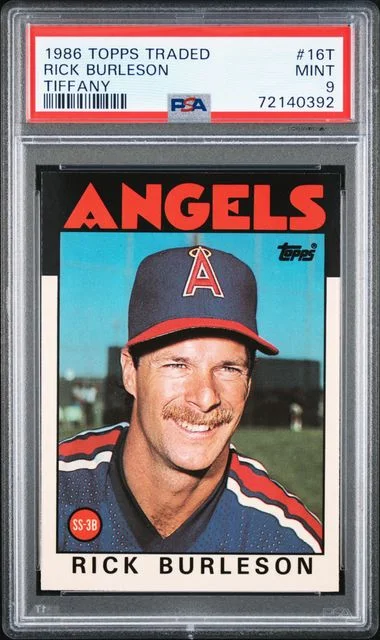 1986 Topps Traded Rick Burleson Tiffany #16T card image
