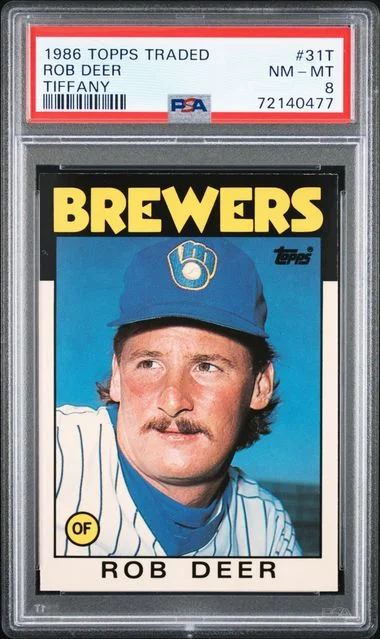 1986 Topps Traded Rob Deer Tiffany #31T card image