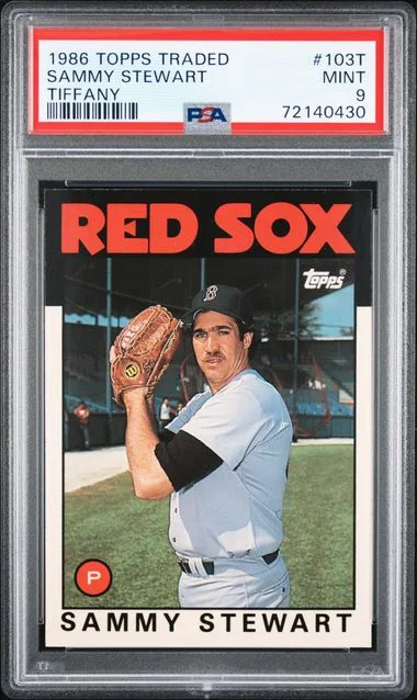 1986 Topps Traded Sammy Stewart Tiffany #103T card image