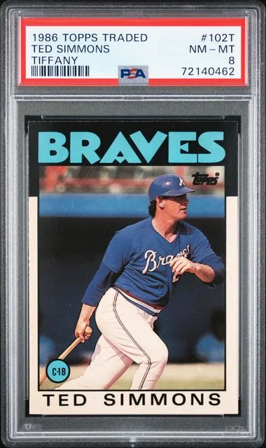1986 Topps Traded Ted Simmons Tiffany #102T card image