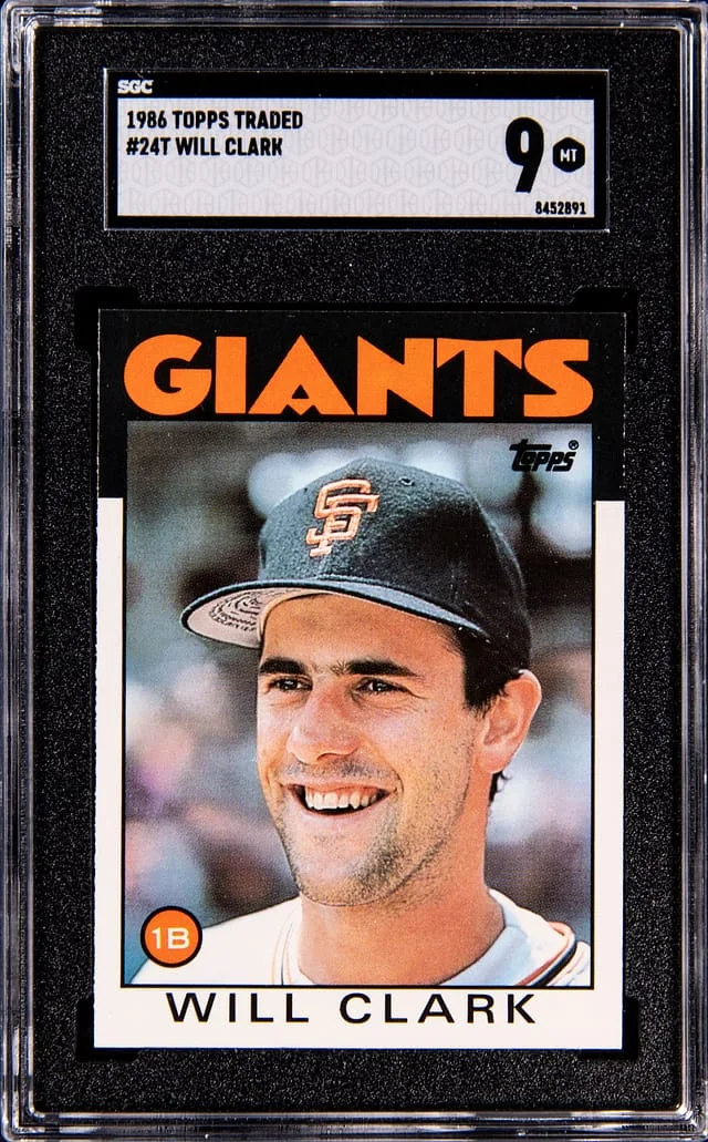 1986 Topps Traded Will Clark #24T card image