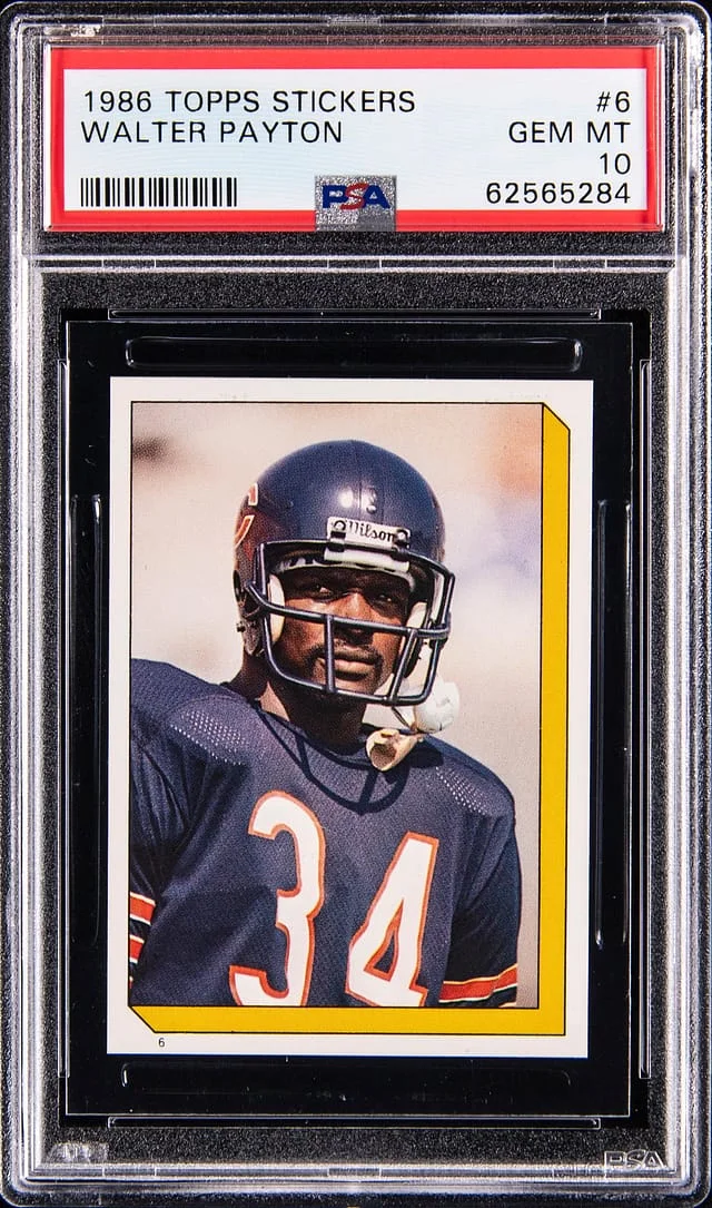 1986 Topps Walter Payton Stickers #6 card image