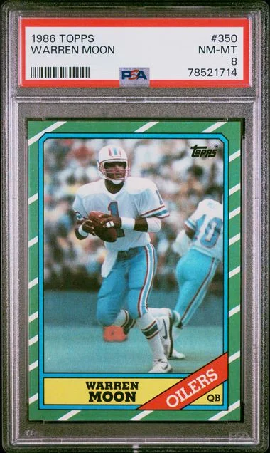 1986 Topps Warren Moon #350 card image