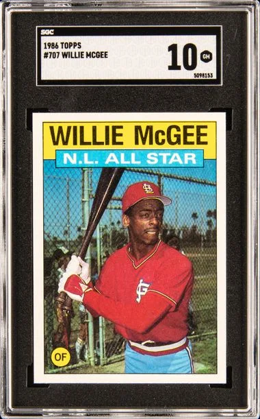 1986 Topps Willie Mcgee #707 card image