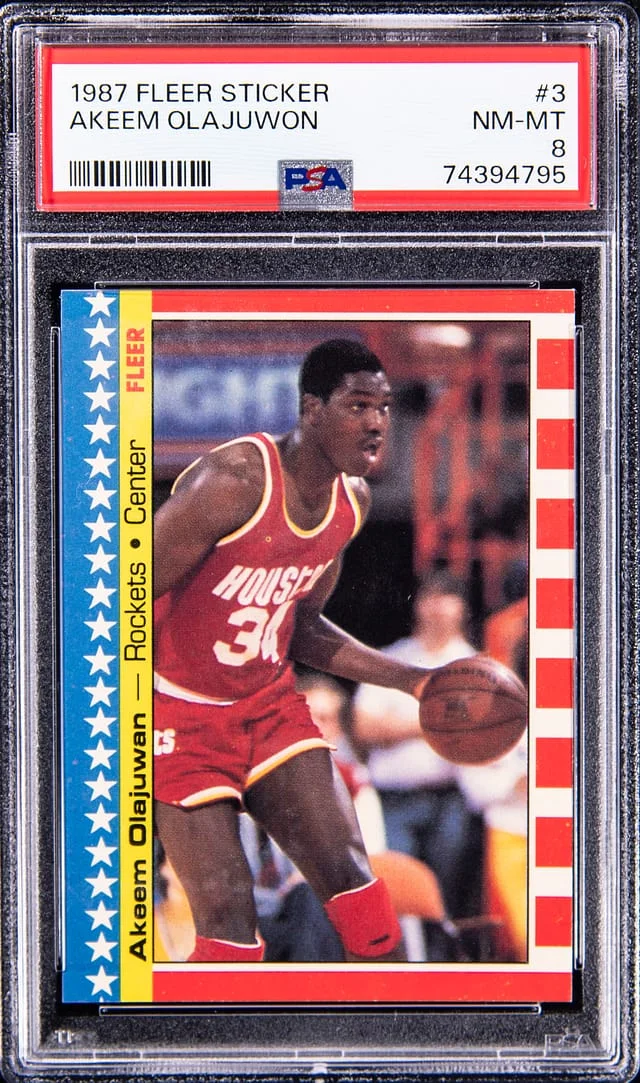 1987-88 Fleer Akeem Olajuwan Sticker #3 card image