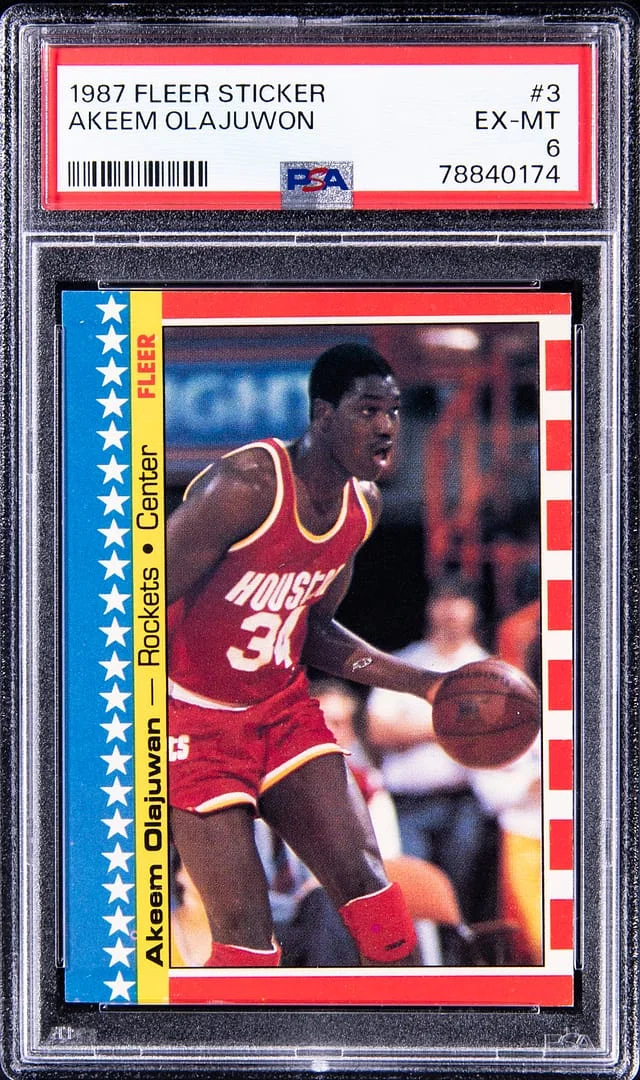 1987-88 Fleer Akeem Olajuwon Sticker #3 card image