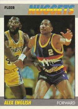 1987-88 Fleer Alex English #34 card image
