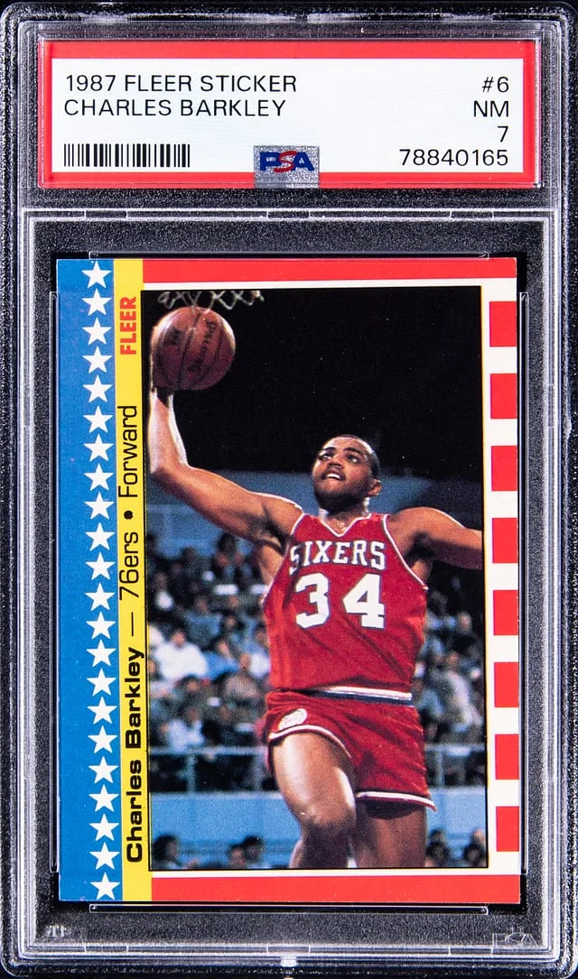 1987-88 Fleer Charles Barkley Sticker #6 card image